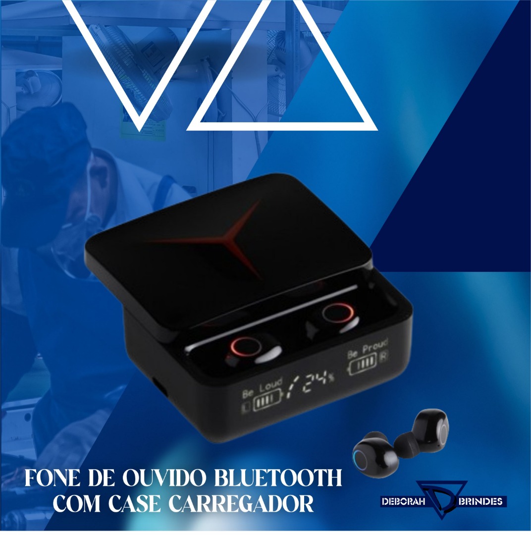 Fone de Ouvido Bluetooth com Case Carregador  06390