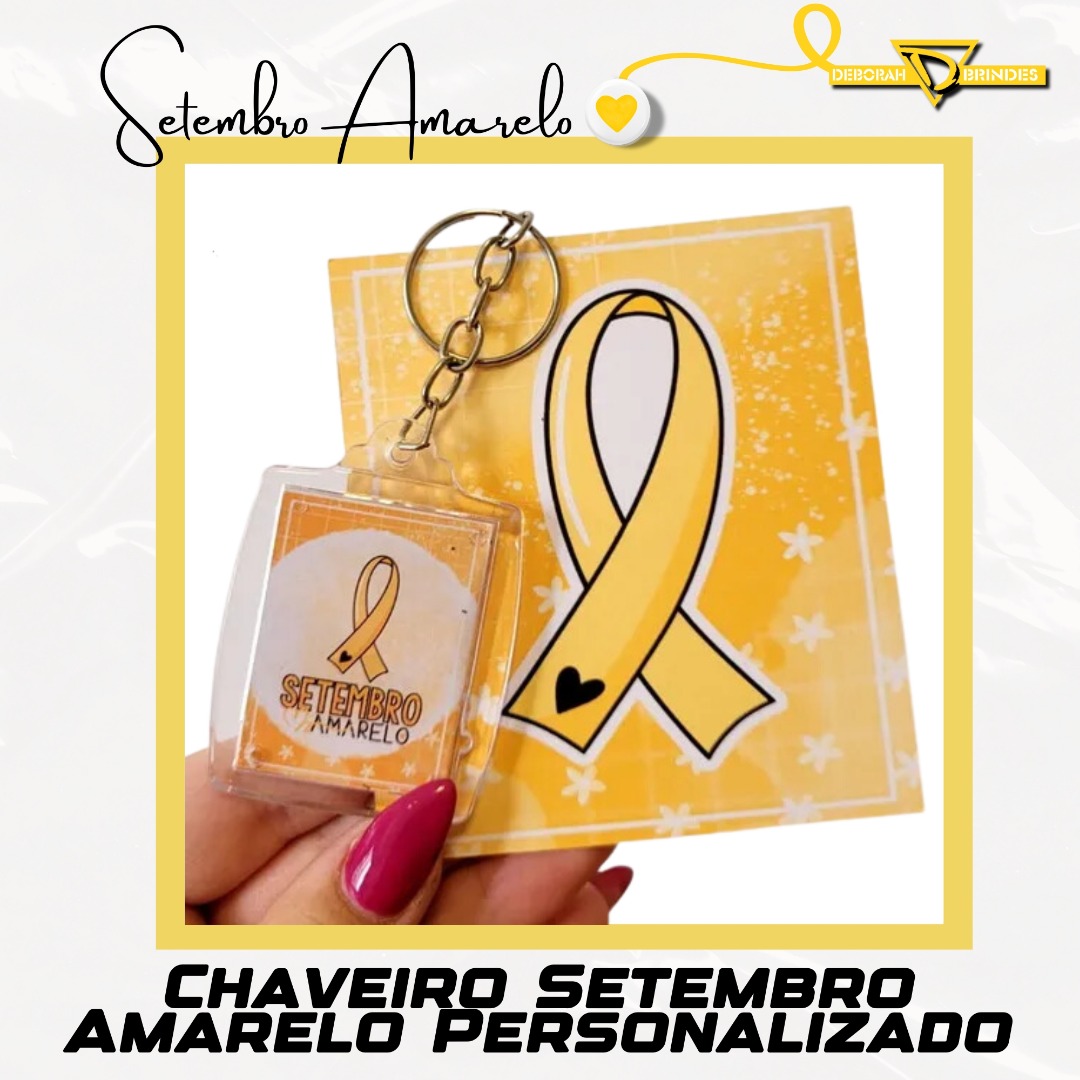 Chaveiro Setembro Amarelo Personalizado