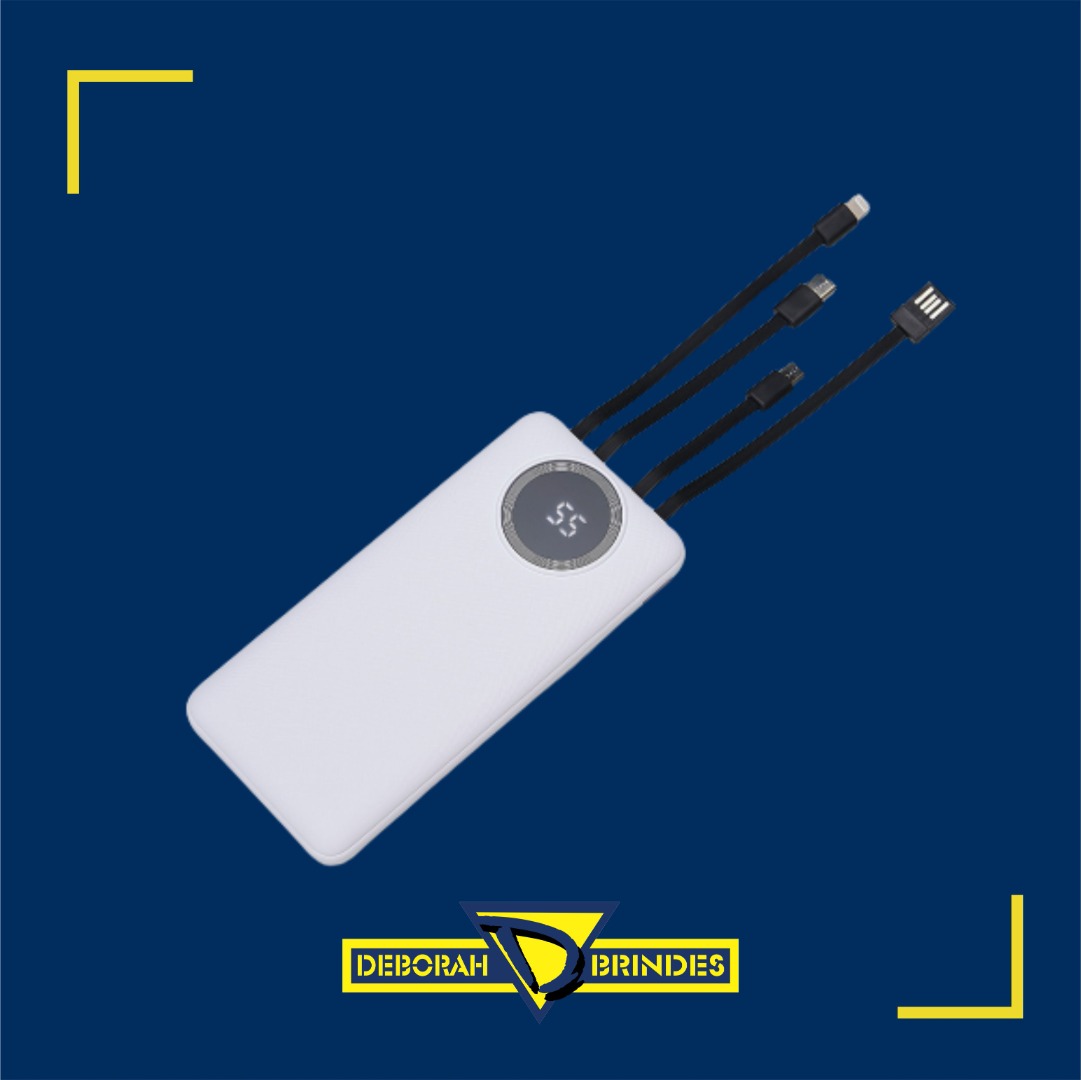 Power Bank 10.000mAh com Lanterna e Multissaídas 04052