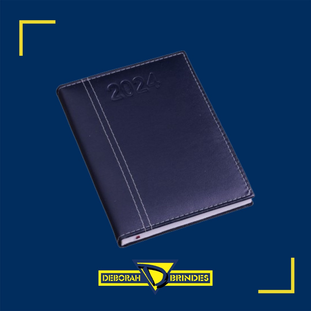  Agenda Lisa Azul com Costura 107L