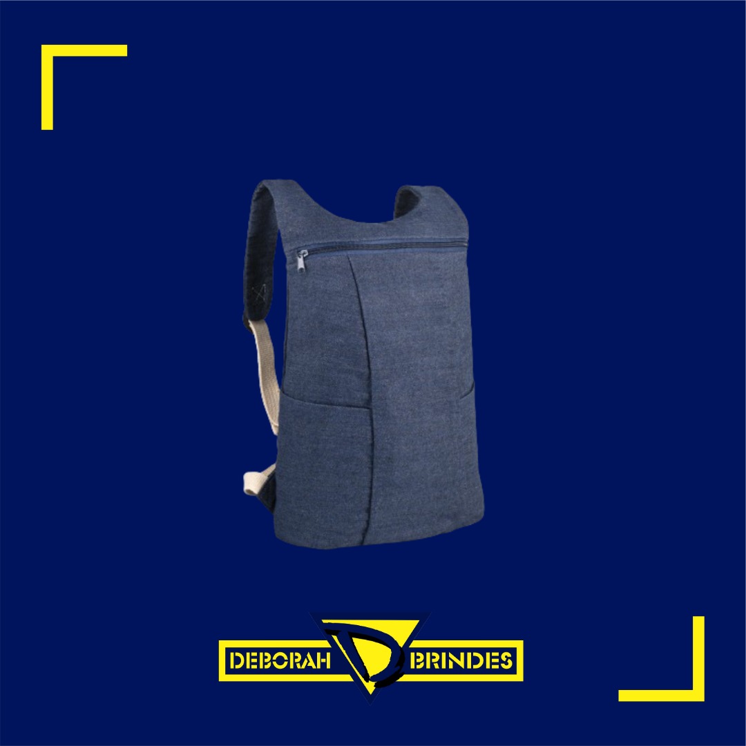 Mochila casual em denim reciclado 92094