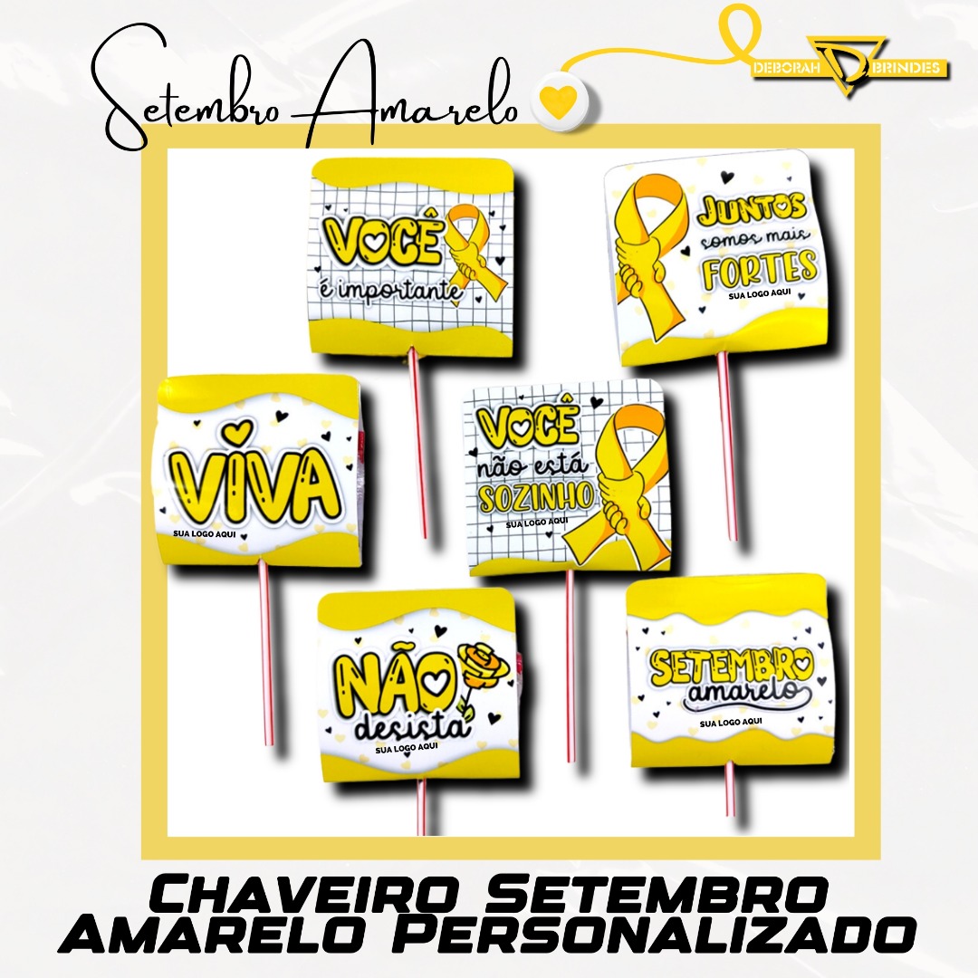 Chaveiro Setembro Amarelo Personalizado